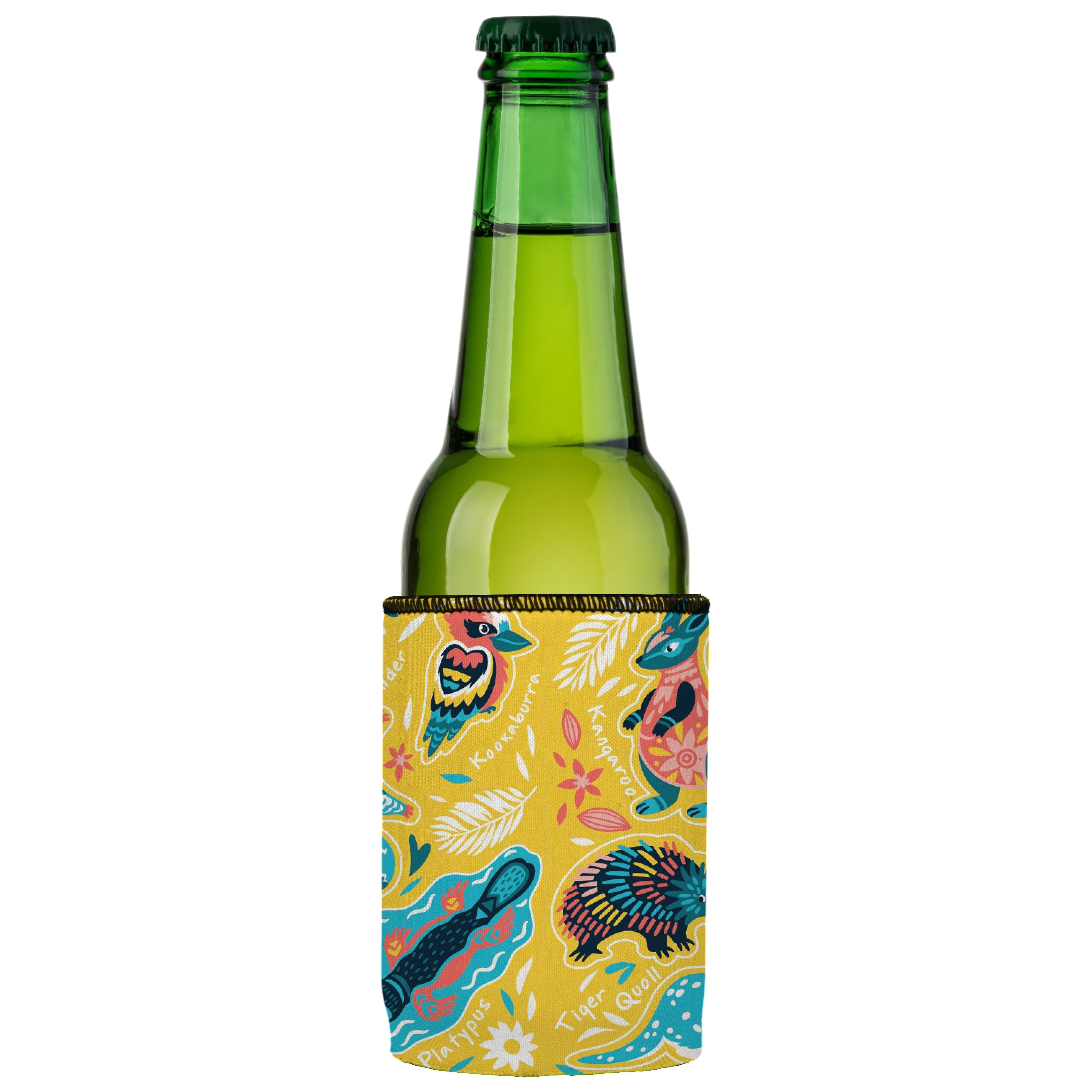 Australian Animals Stubby Cooler 2-Pack | Neoprene | Aussie Wildlife Design | Free Shipping