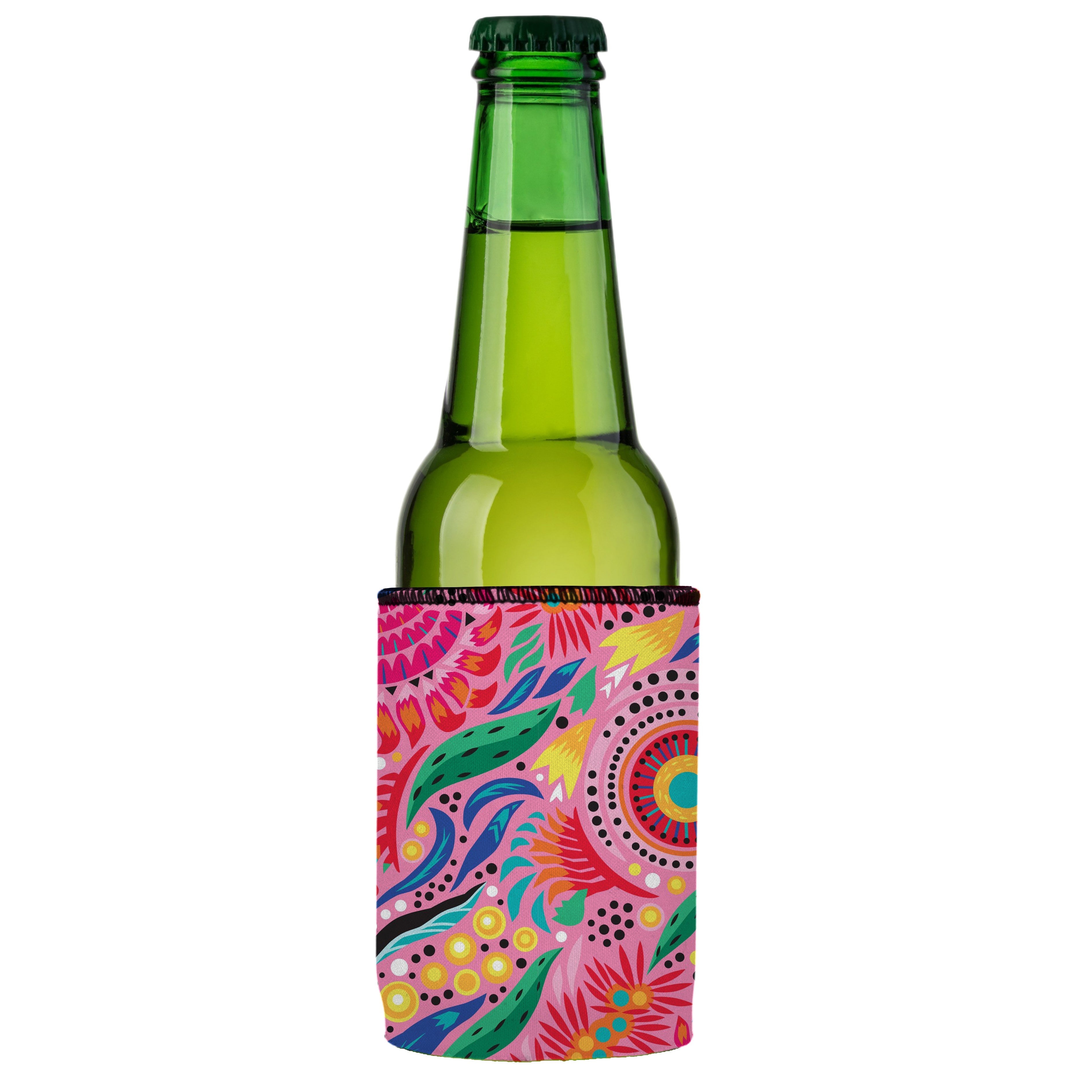 Australian Flowers Stubby Cooler 2-Pack | Aussie-Made | Neoprene | Native Floral Design | Free Shipping