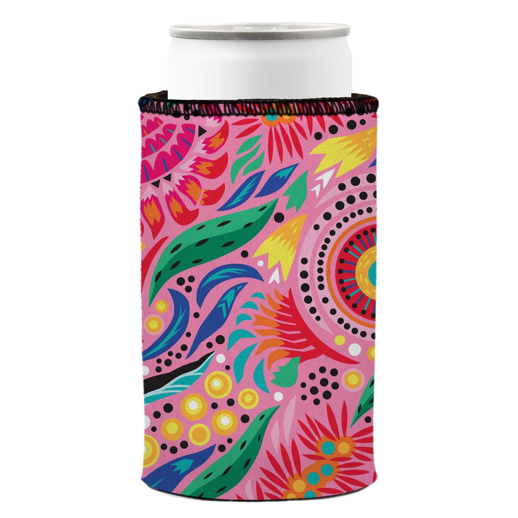 Australian Flowers Stubby Cooler 2-Pack | Aussie-Made | Neoprene | Native Floral Design | Free Shipping