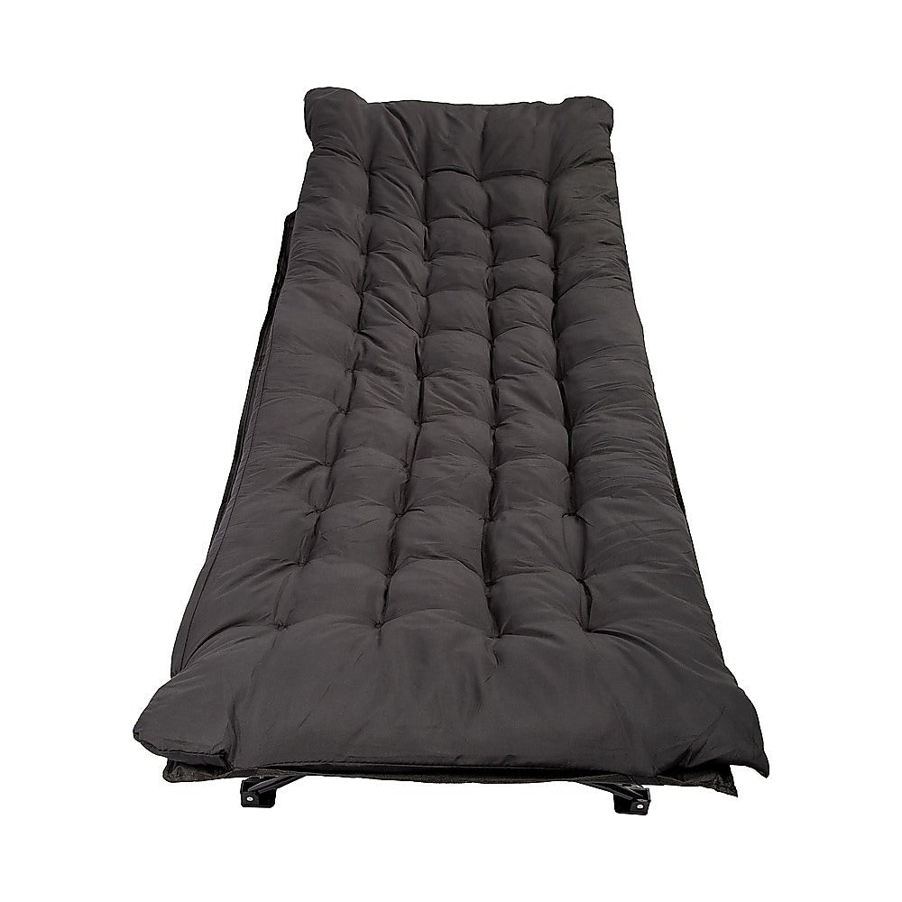 Camping Bed Elevated Cot with Mattress – Foldable Outdoor Sleeping Bed for Adults