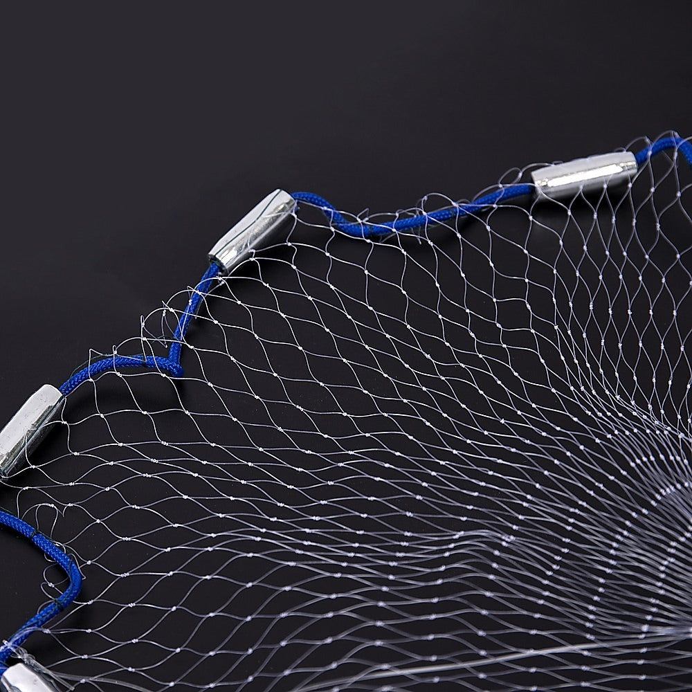 3m Nylon Fishing Cast Net – Quick Throw Mesh with Chain Weights & Drawstring