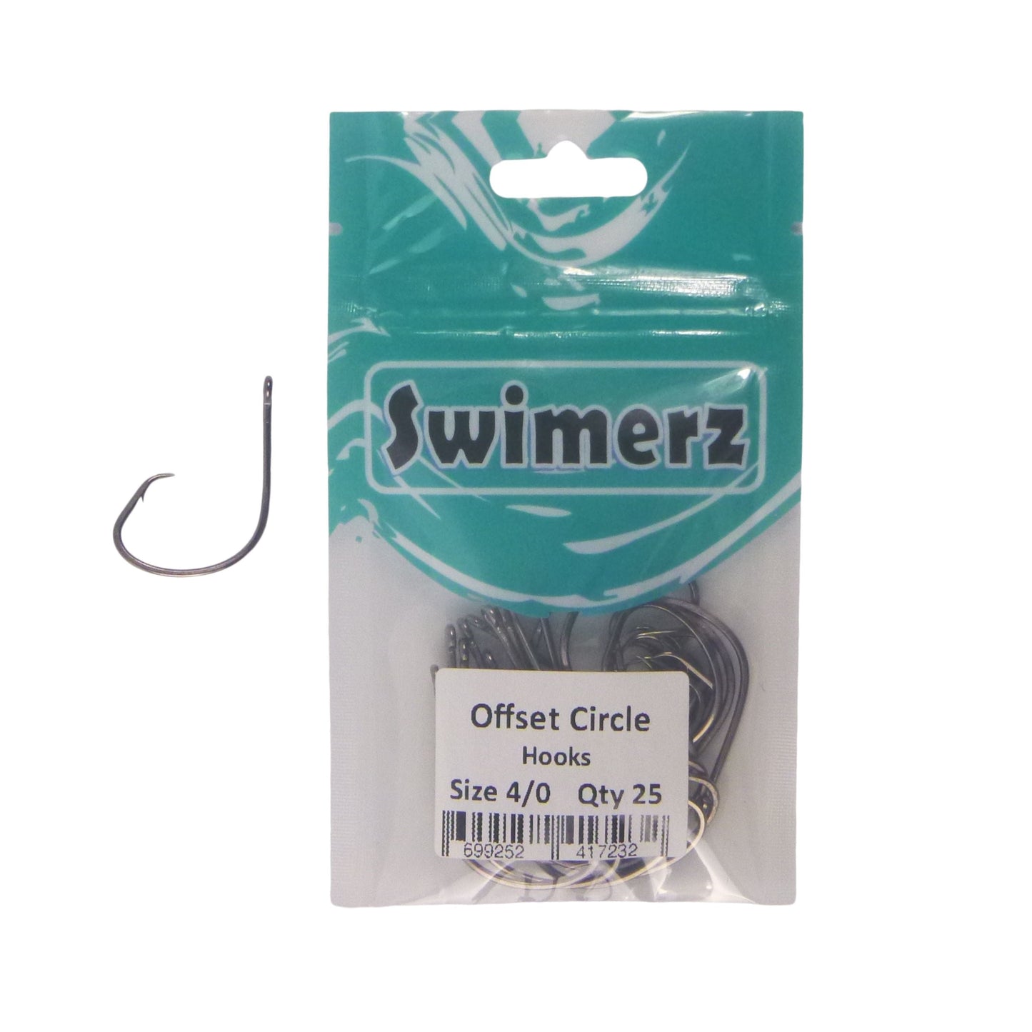 Swimerz 4/0 Offset Circle Hook 25 pack
