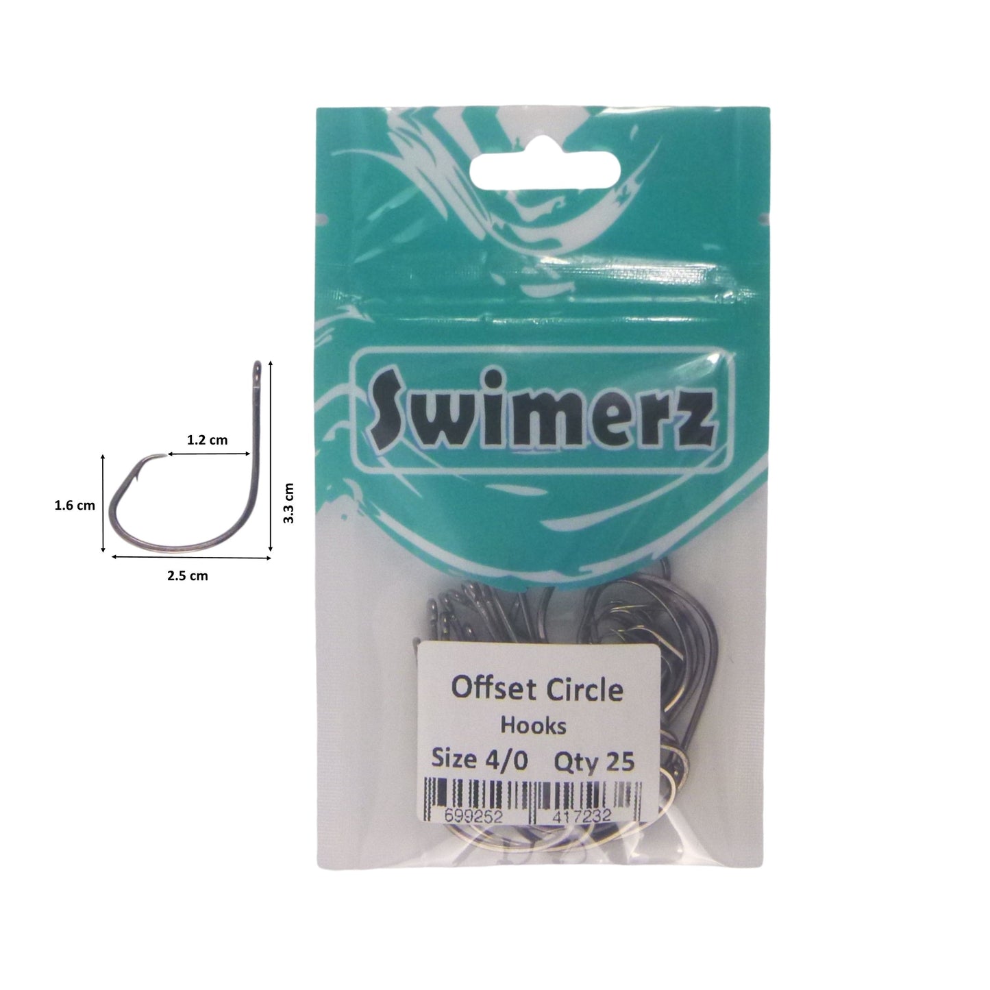 Swimerz 4/0 Offset Circle Hook 25 pack