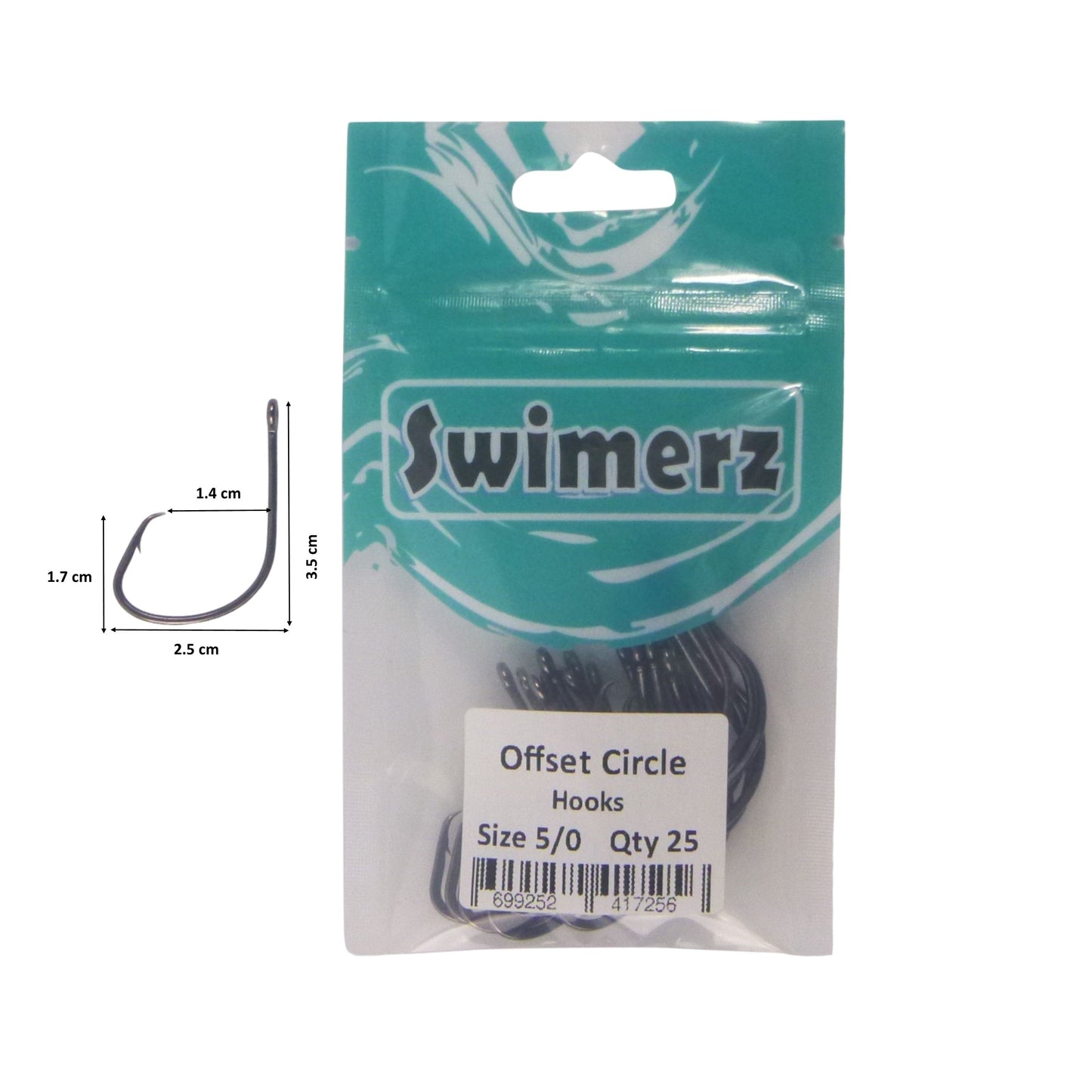 Swimerz 5/0 Offset Circle Hook 25 pack