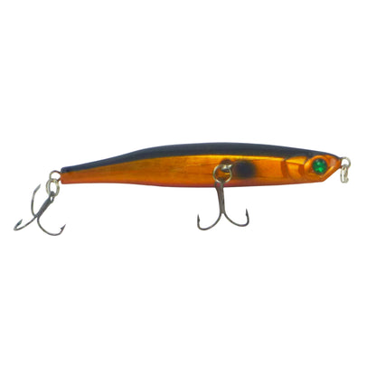 Toppu Mizzu Sidewinder Bent Minnow, 95mm, Gold Flare