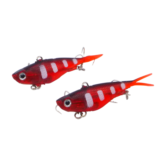 Swimerz 95mm Soft Vibe, Opaque Red, 2 pack