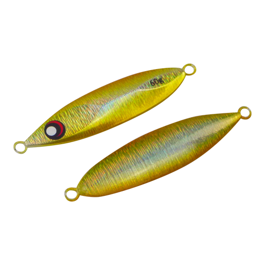 Finesse Slow Pitch Flutter Jig, 60gm, Gold Flash, 2 pack