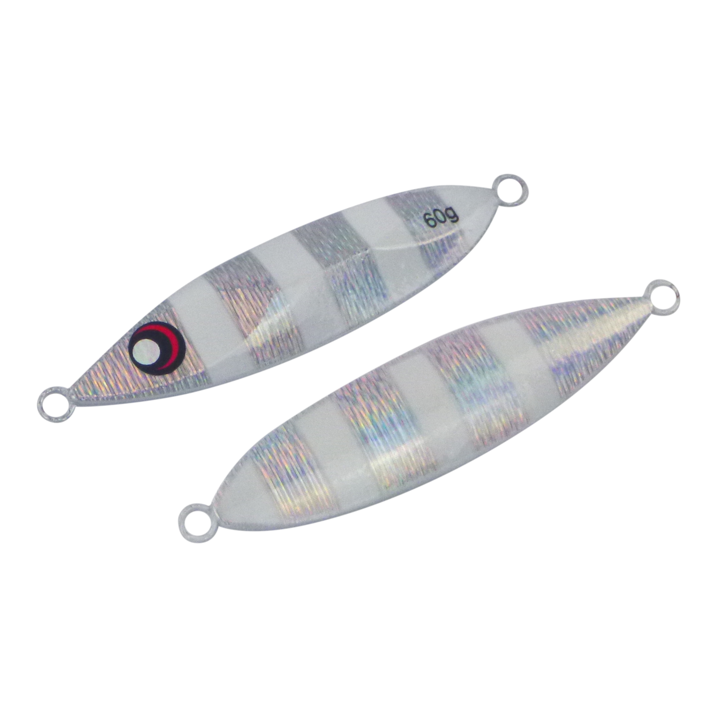 Finesse Slow Pitch Flutter Jig, 60gm, Silver White, 2 pack