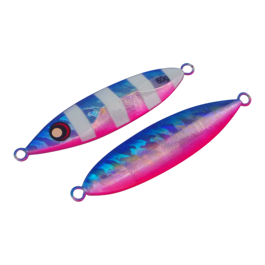 Finesse Slow Pitch Flutter Jig, 60gm, Blue Blush, 2 pack