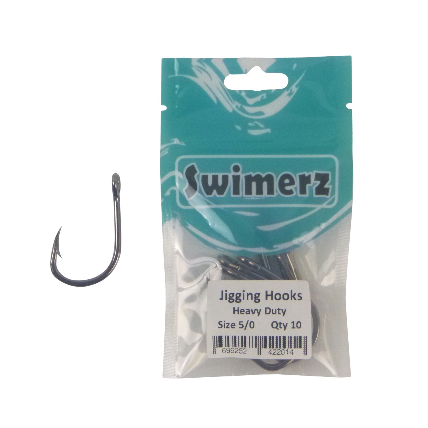 Swimerz 5/0 Heavy Duty Jigging Hooks 10 pack