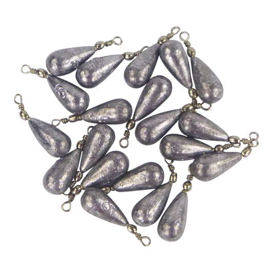 Swimerz 5gm Teardrop Sinker, Lead, 20 pack