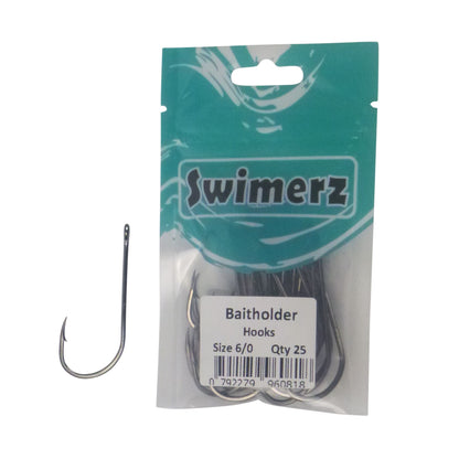 Swimerz 6/0 Baitholder Hook, Qty 25