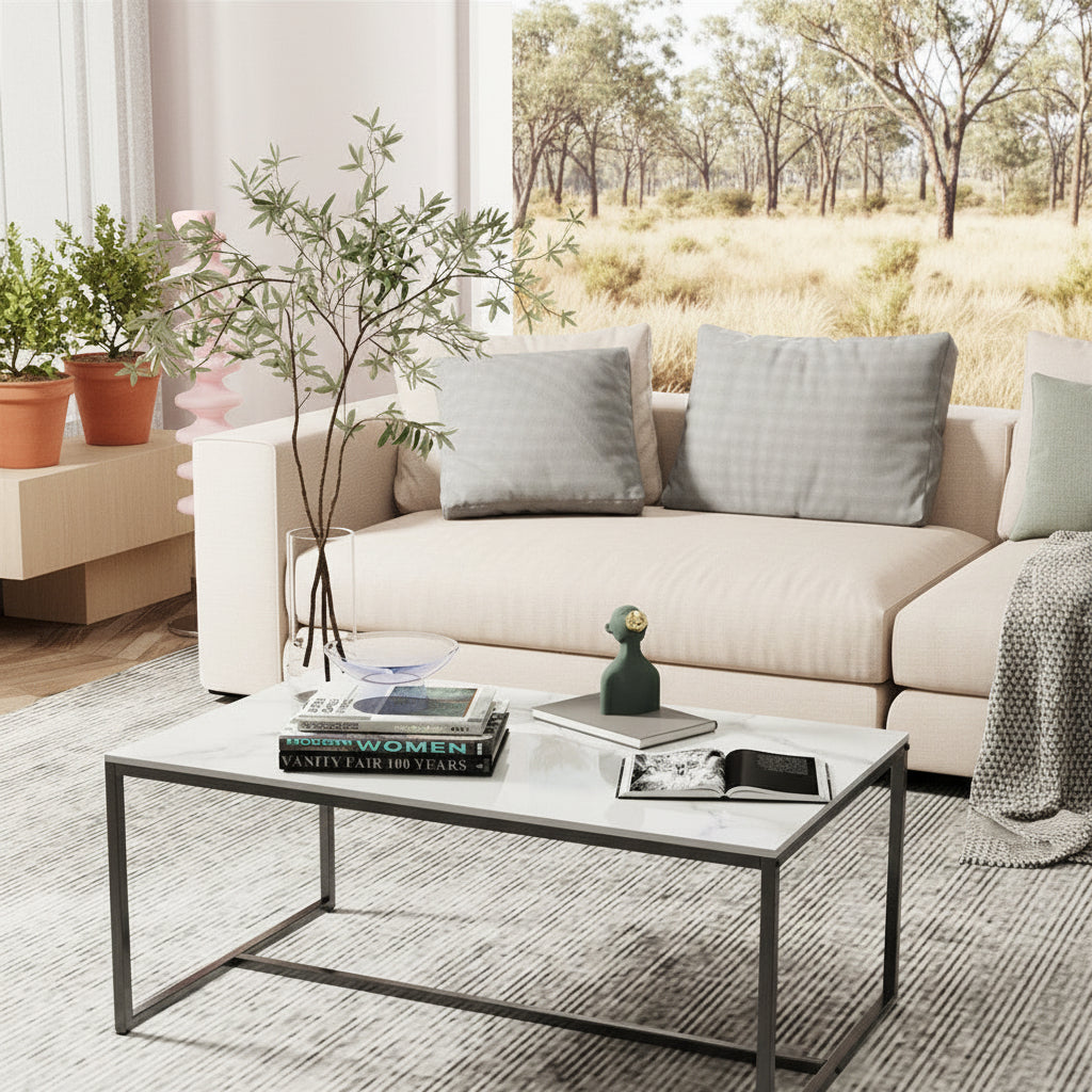 Italian‑Style 100cm Sintered Stone Coffee Table – Modern Luxury for Australian Homes