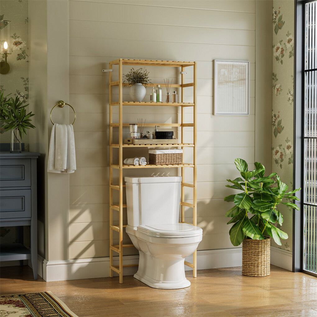 Fin Super Large Wooden Storage Unit 6 Adjustable Shelves Home Kitchen Organization