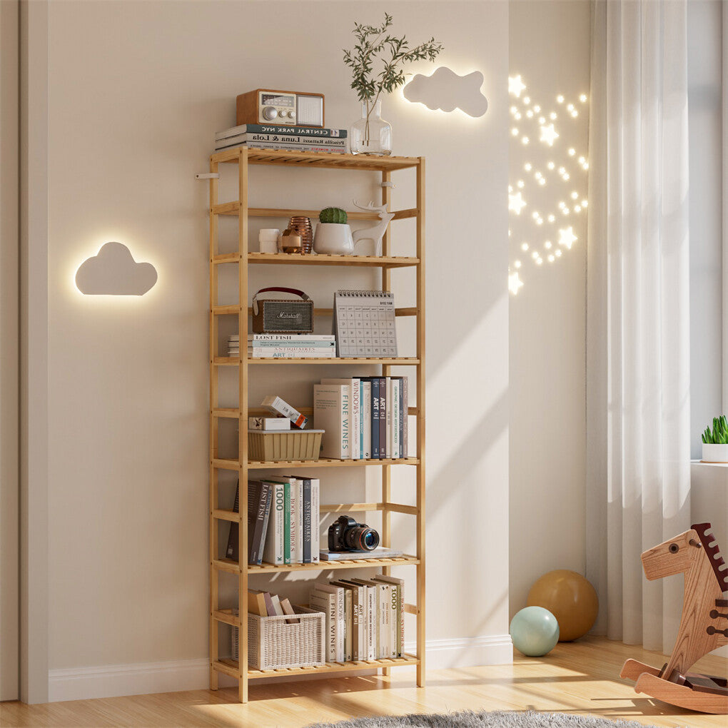 Fin Super Large Wooden Storage Unit 6 Adjustable Shelves Home Kitchen Organization