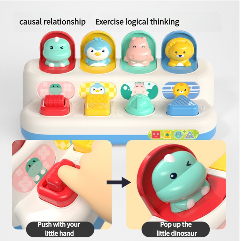 Transportation Shape Sorter Toy - Educational Toy for Toddlers 18 Months and Above - Interactive Colorful Button Press Toy