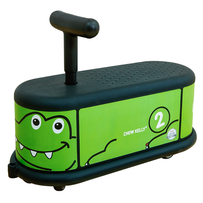Crocodile Car Green Quiet Ride Twist Car for Toddlers - Fun Wiggle Ride-On Toy