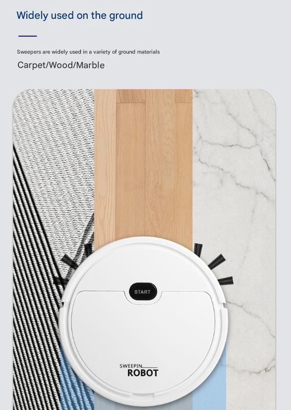 White 3-in-1 Smart Robot Vacuum Cleaner - Automatic Sweeping, Mopping & Suction for Hard Floors & Pet Hair