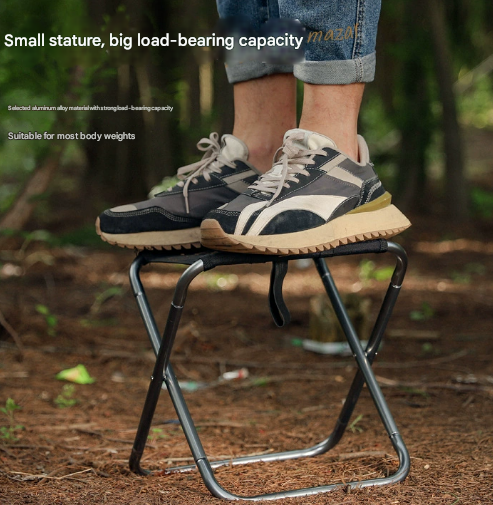 Big Grey Ultralight Folding Camping Stool | Compact Aluminum Chair | Hiking, Fishing & Outdoor Events