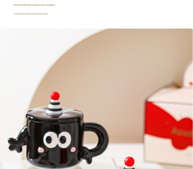 Red Quirky Ceramic Couples Mug Set - Fun and Unique Gift for Weddings and Special Occasions