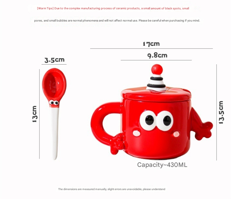 Red Quirky Ceramic Couples Mug Set - Fun and Unique Gift for Weddings and Special Occasions