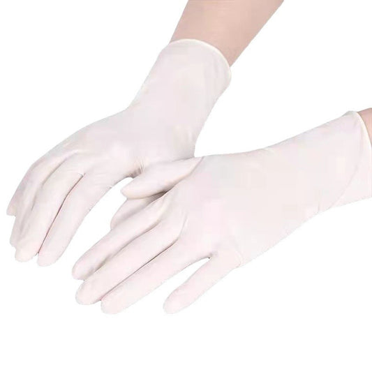 100 Pairs White Premium Disposable Nitrile Gloves - Powder-Free & Extra Durable for Multi-Purpose Use(M)