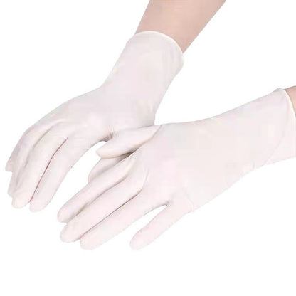 100 Pairs White Premium Disposable Nitrile Gloves - Powder-Free & Extra Durable for Multi-Purpose Use(L)