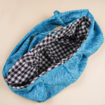 Dark blue Pet Carrier Backpack - Comfortable Shoulder Bag for Cats and Dogs, Ideal for Outdoor Use in Autumn and Winter