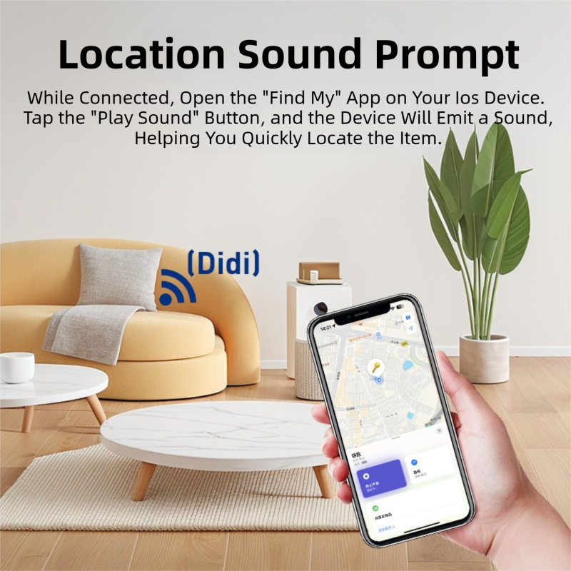 Ultra-Slim 2mm Glass Card Tracker for iOS - Global GPS Location Finding for Wallet, Keys, and Luggage