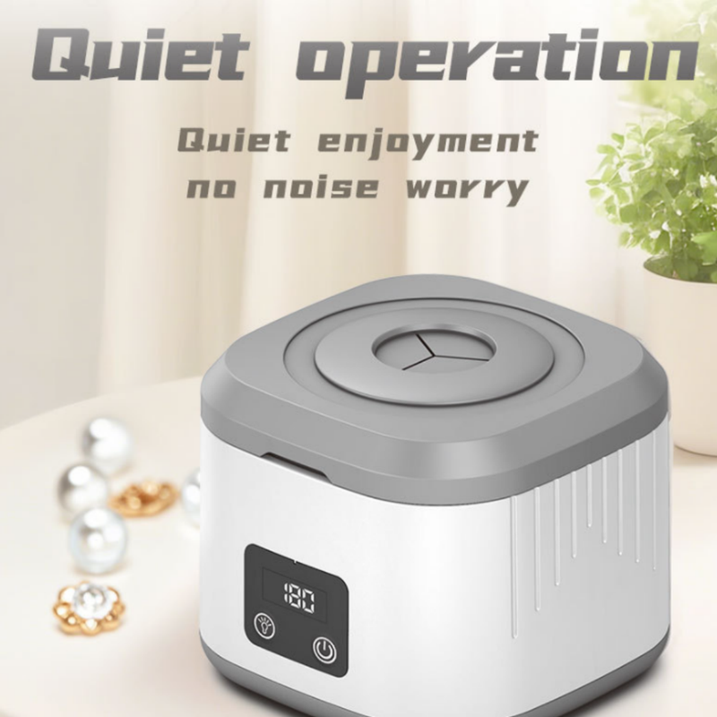 Muti-Functional Portable UV-C Ultrasonic Cleaner (49KHz) - 3 Time Modes for Deep cleaning and Sterilization, 340ml Stainless Steel Tank