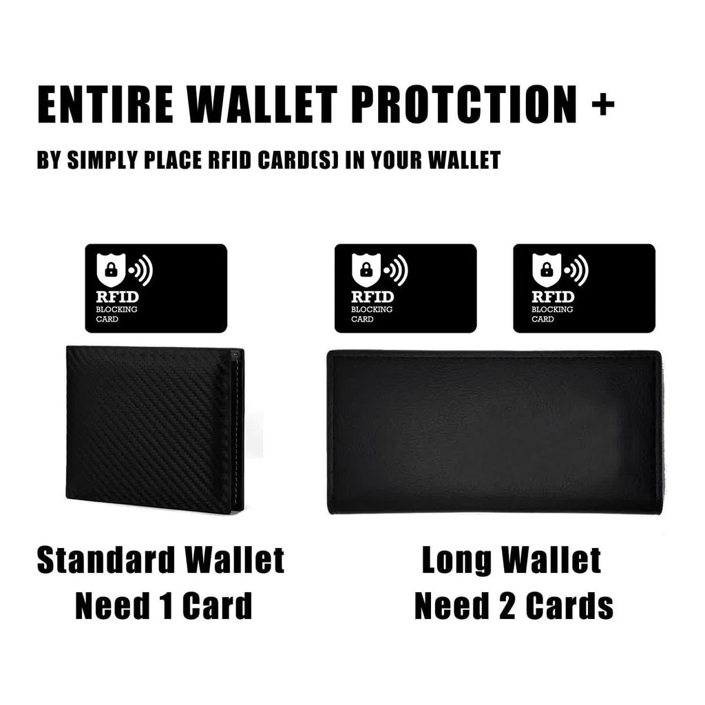 Black White Style RFID & NFC Blocking Card Set (5 Pack) - Contactless NFC ID / Credit Card Protection, Anti-Skimming Shield for Wallet