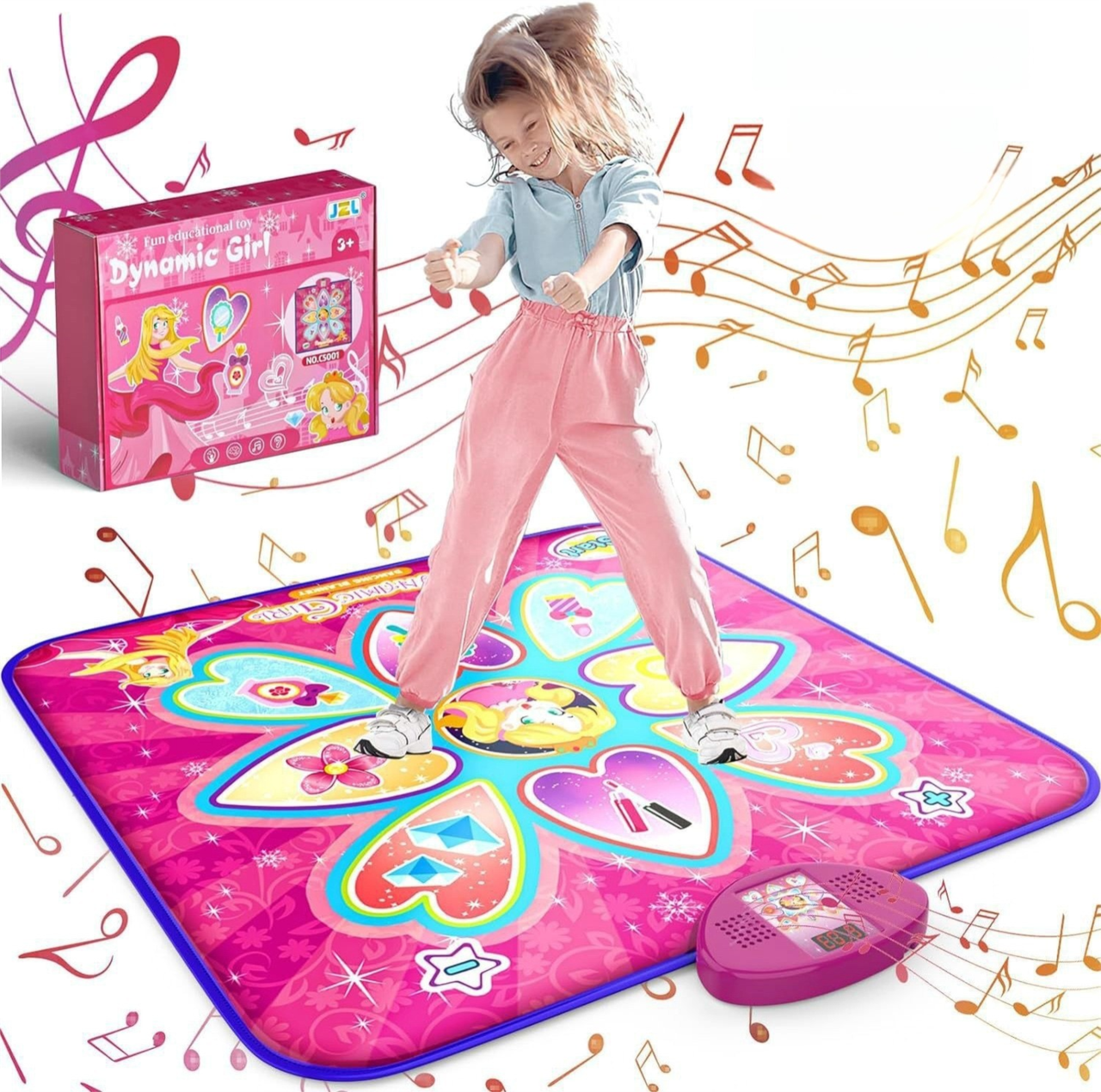 Blue Wireless Kids Electronic Princess Dance Mat | 7 Modes | Music Playmat | 90×108cm