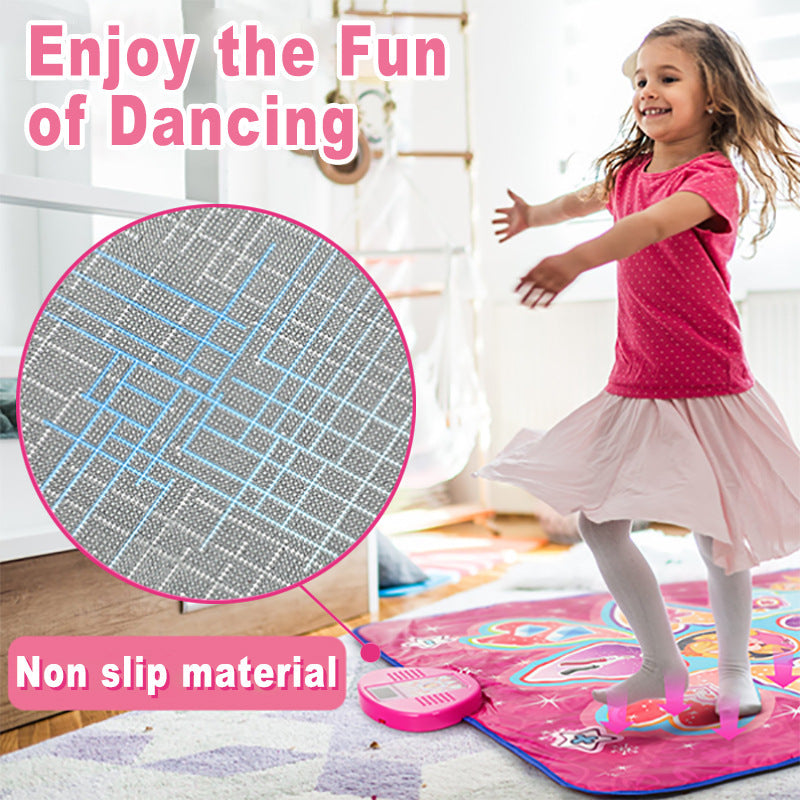 Blue Wireless Kids Electronic Princess Dance Mat | 7 Modes | Music Playmat | 90×108cm