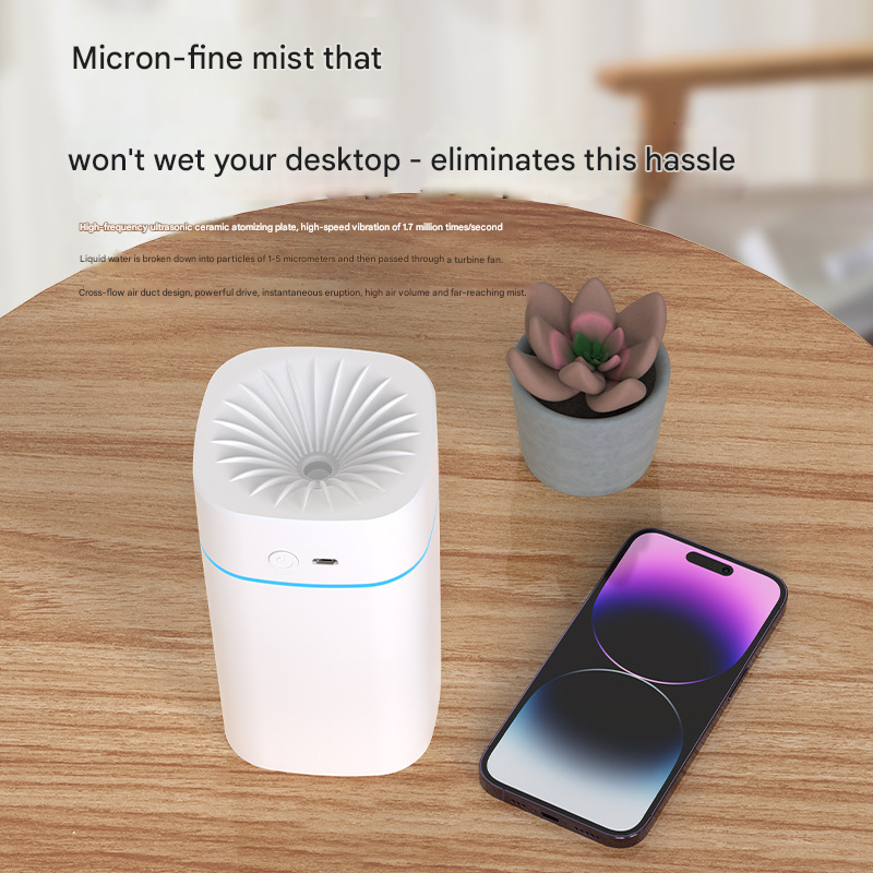 Blue 2-in-1 Ultrasonic Air Humidifier & Essential Oil Diffuser with 7-Color LED Night Light - Quiet Desktop Mini Humidifier for Home, Office, Bedroom