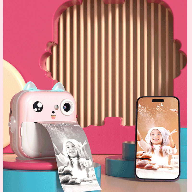 Blue Rabbit Kids Instant Print Camera | Zero Ink Digital Video Recorder | 32GB Card + 3 Paper Rolls