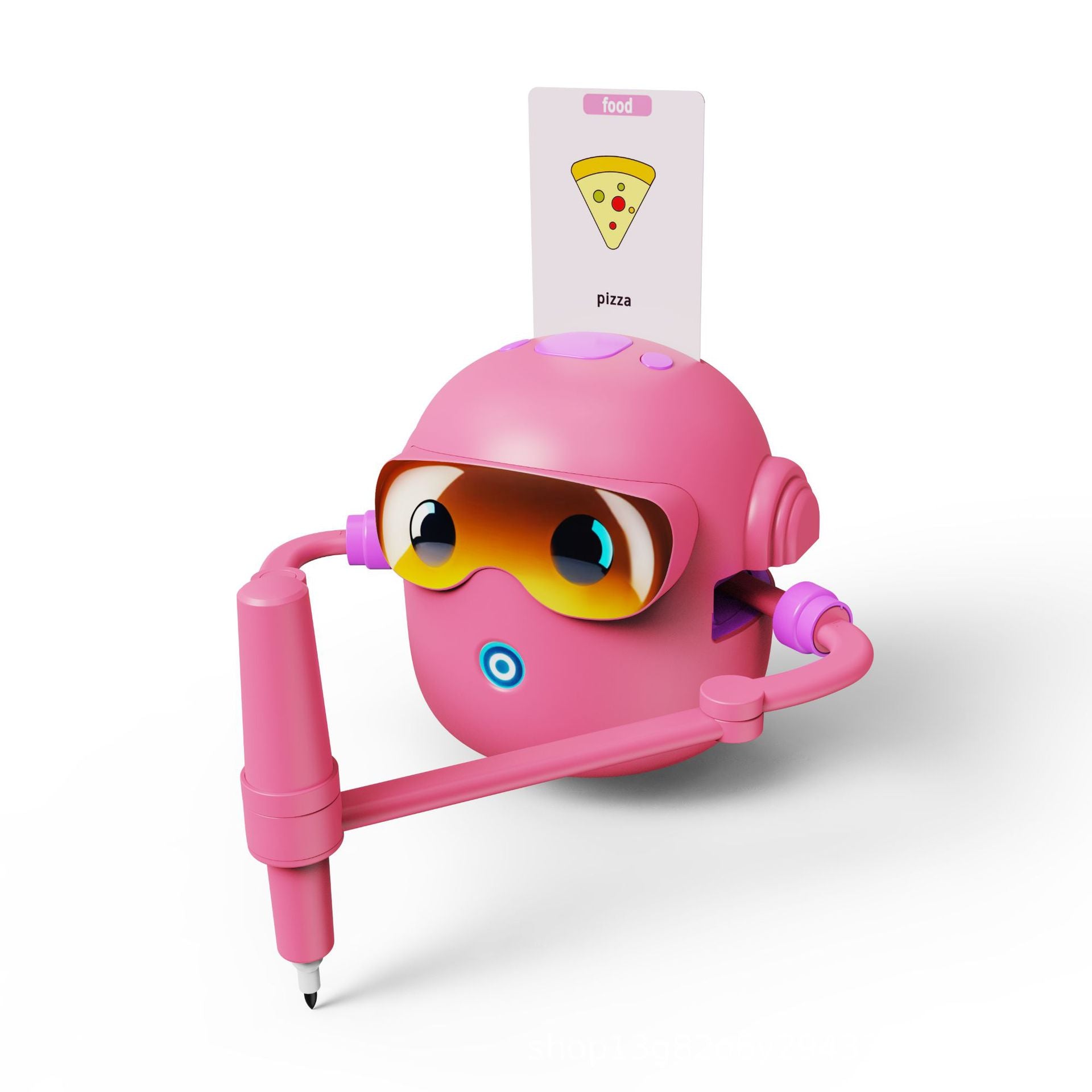 Pink Interactive Drawing Robot | Educational Art Toy for Kids | Smart Voice Guide and Step-by-Step Tutor