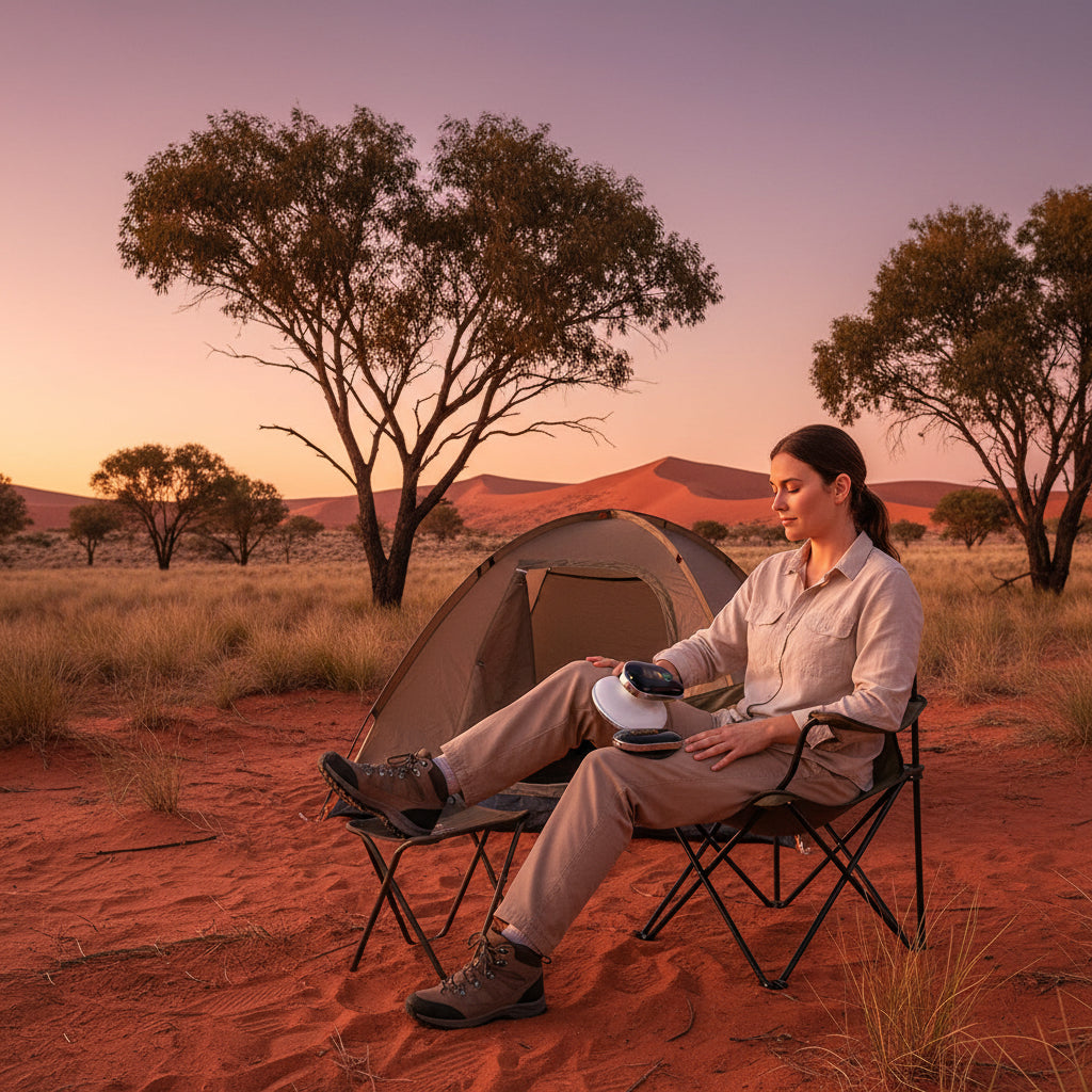 White RF Body Sculpting Massager – 4‑in‑1 Slimming Device with EMS and LED Therapy