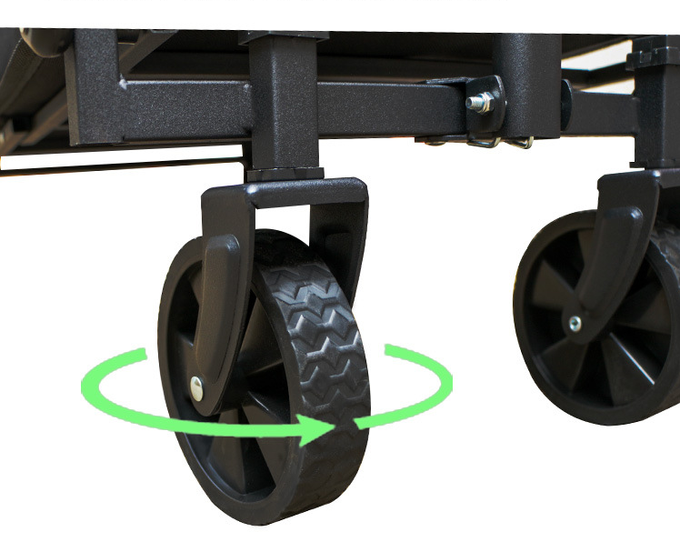 Mini Foldable Outdoor Camping &amp; Utility Wagon | 5-Inch Wheels | Carbon Steel Frame | Portable Cart