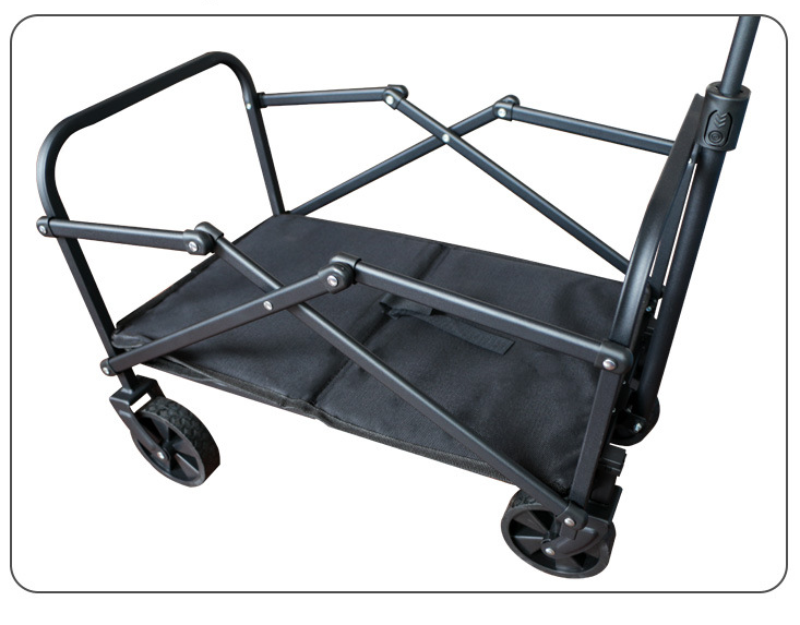 Mini Foldable Outdoor Camping &amp; Utility Wagon | 5-Inch Wheels | Carbon Steel Frame | Portable Cart