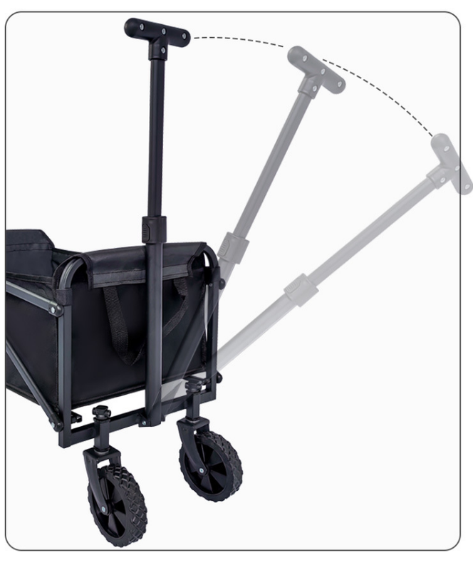 Mini Foldable Outdoor Camping &amp; Utility Wagon | 5-Inch Wheels | Carbon Steel Frame | Portable Cart