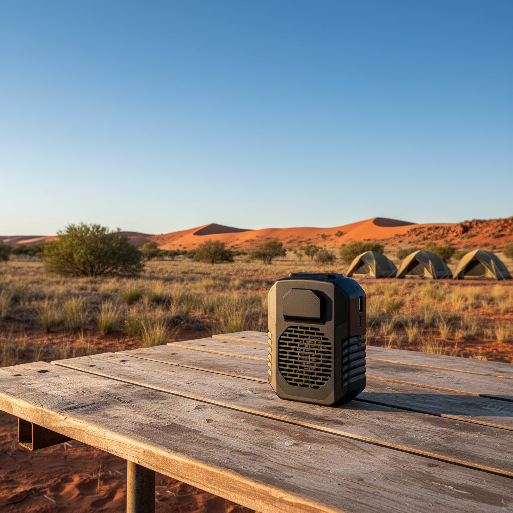 Portable Waist Clip Fan – 6000mAh Rechargeable Cooling with Power Bank Function for Outdoor Work and Camping