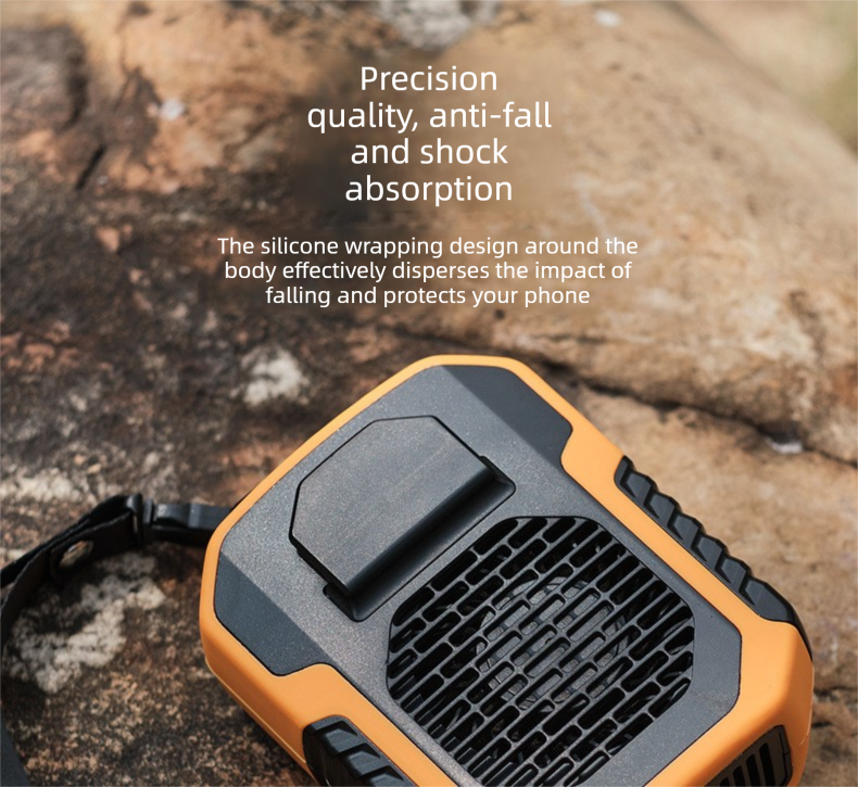 Portable Waist Clip Fan – 6000mAh Rechargeable Cooling with Power Bank Function for Outdoor Work and Camping