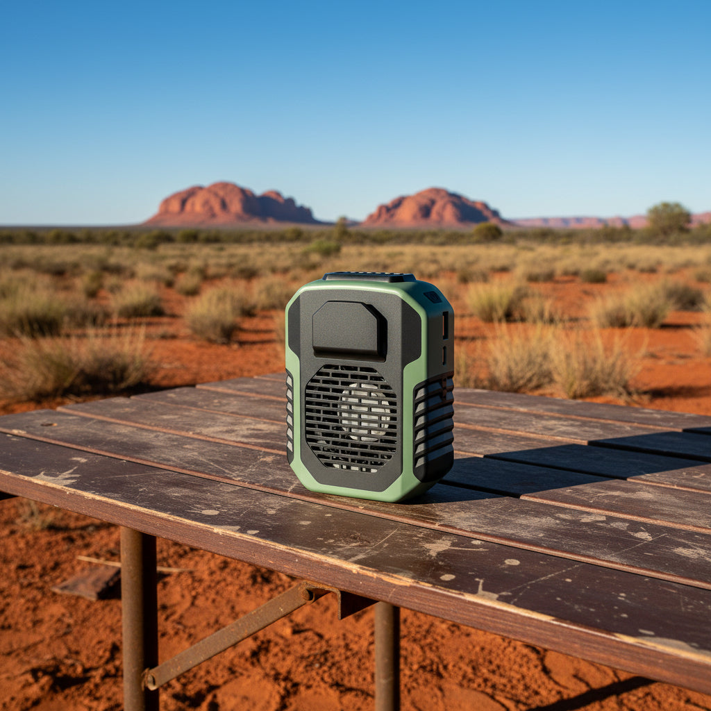 Portable Waist Clip Fan – 6000mAh Rechargeable Cooling with Power Bank Function (Green)