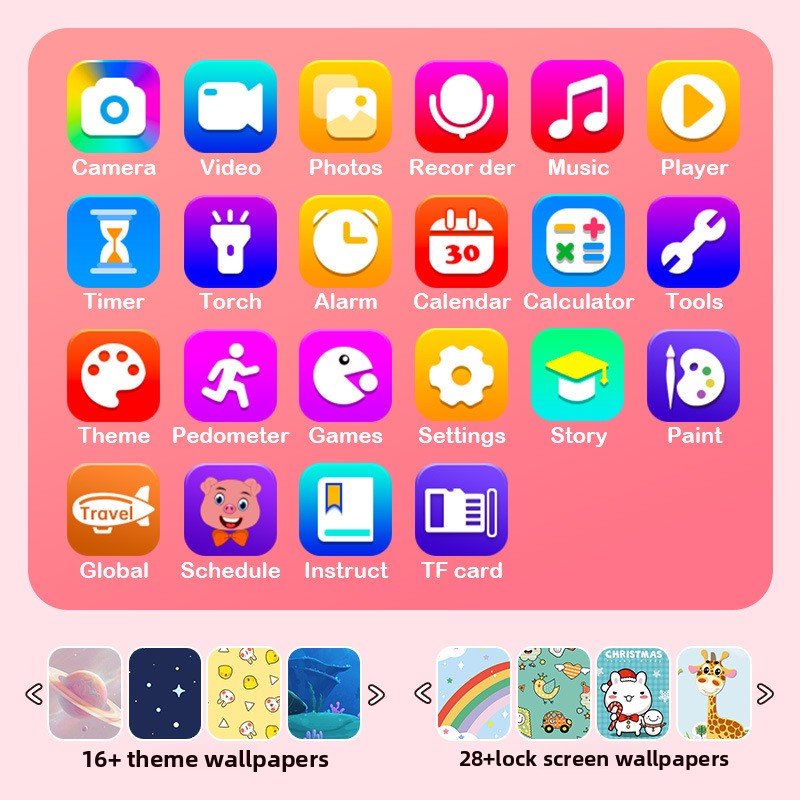 Kids Unicorn Smart Phone Toy with Dual Camera and IPS Touch Screen Educational Games MP3 Music Player 512MB Card Included Blue Silicone Case Ideal for Girls Gift