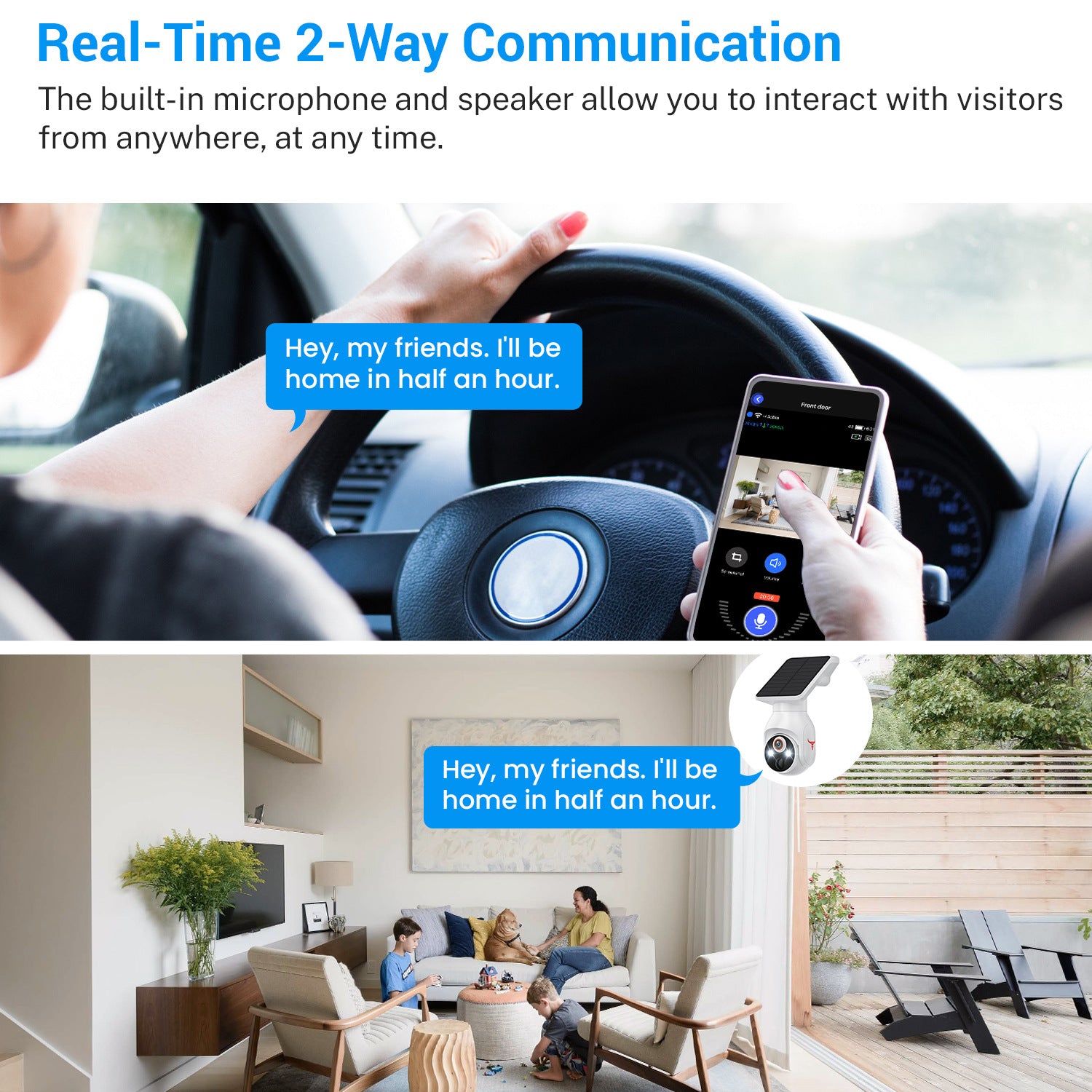 Camouflage Color Powered Outdoor Security Camera 1080P - Wireless Smart Home PTZ CCTV with Two-Way Audio, IP65 Waterproof & Colour Night Vision