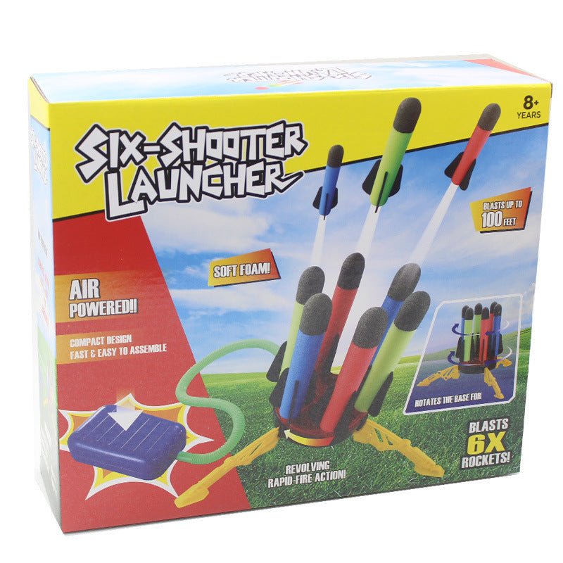 Air Power Foam Rocket Shoot Up Stomp Launcher Kids Outdoor Activities Toys