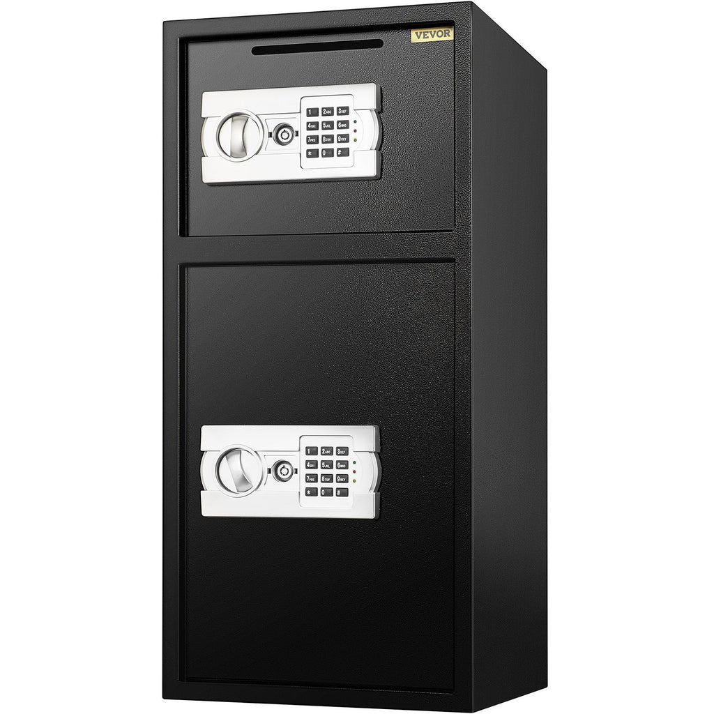 Large Double Door Security Safe Box 2.6 Cubic Feet Steel Safe Box Strong Box with Digital Lock for Money Gun Jewelry Black