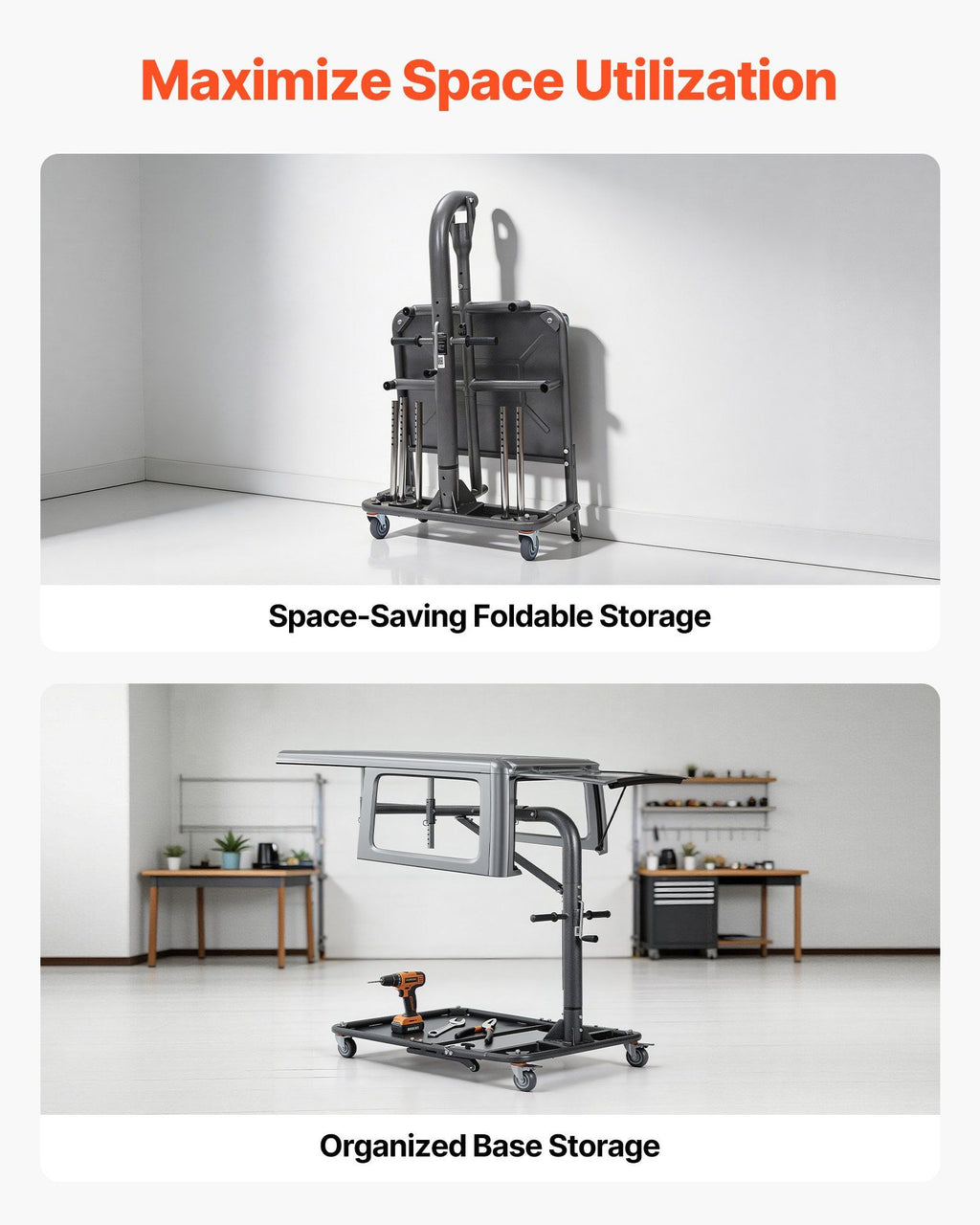 Hard Top Remover Lift, 99.79 kg, Foldable Jeep Hardtop Removal and Storage System, Easy One-Person Operation, Adjustable Height, for Jeep Wrangler YJ, TJ, JK, JL, 4XE, Ford Bronco 4 Door &6 Gen+