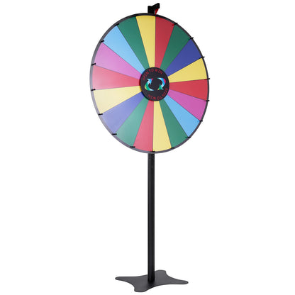 VEVOR 36 inch Spinning Prize Wheel, 18 Slots Spinning Wheel, Roulette Wheel with a Dry Erase and 2 Markers, Tabletop or Floor Standing Win Fortune Spin Games in Party Pub Trade Show Carnival