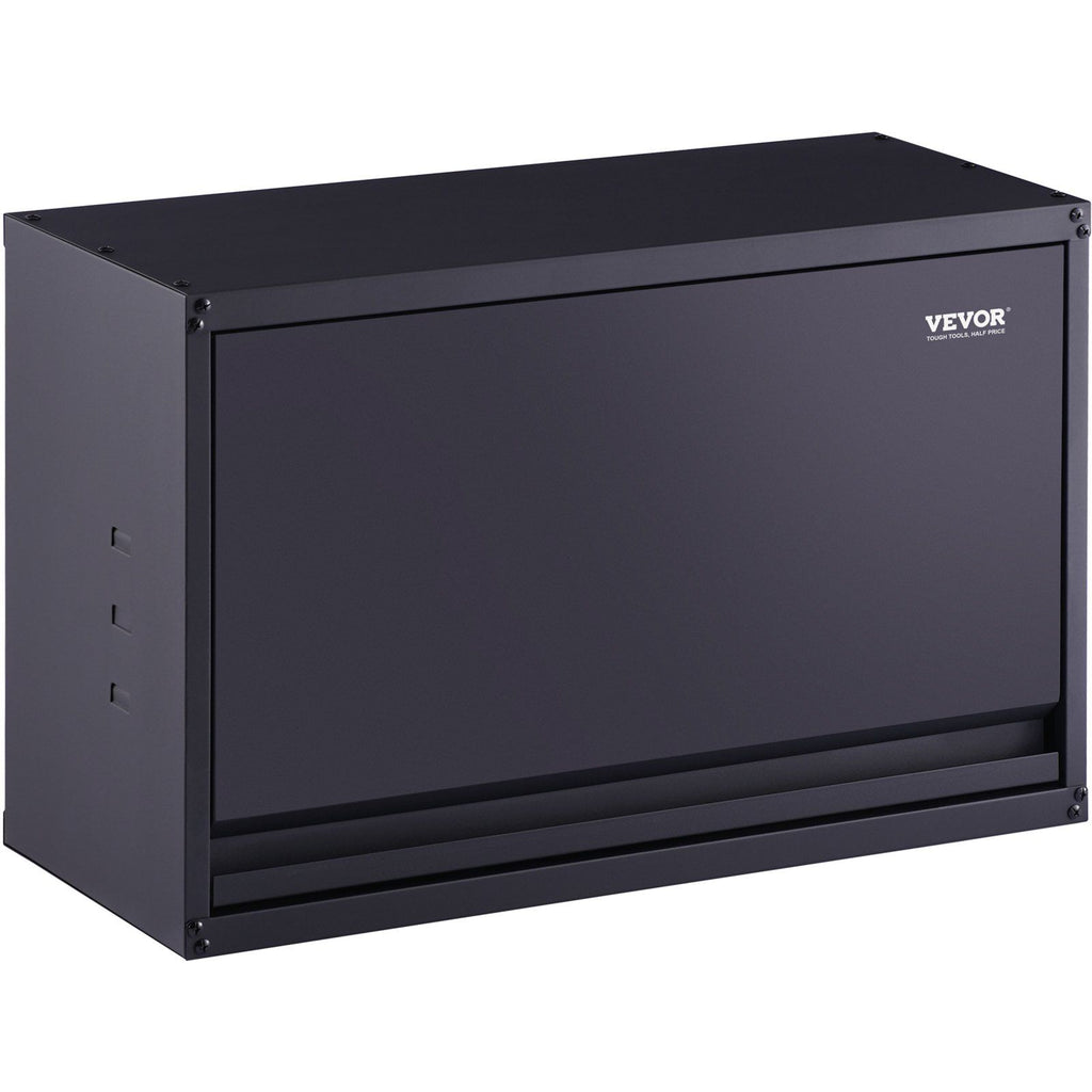 Metal Storage Cabinet, 54.4 kg Load Capacity per Shelf, 50.8 cm Tall Wall-Mounted Powder-Coating Steel Garage Cabinet with Adjustable Shelf, Press to Lock & Open Door, Perfect for Office Home Garage